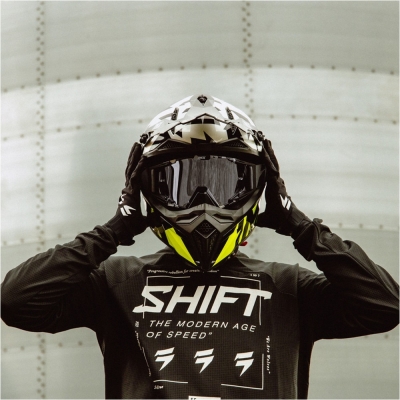 Kask cross IMX FMX-02 biało-żółty