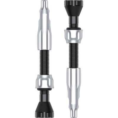 Zestaw wentyli tubeless Lezyne CNC srebrny