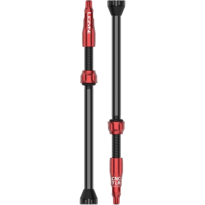 Zestaw wentyli tubeless Lezyne CNC czerwony