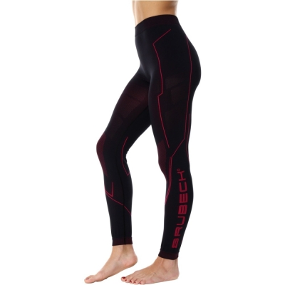 Spodnie motocyklowe damskie Brubeck Cooler czarno-amarantowe - S