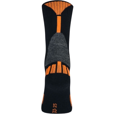 Skarpetki Brubeck Junior Ski Force czarno-pomarańczowy - 30-32