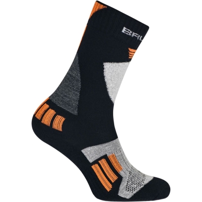 Skarpetki Brubeck Junior Ski Force czarno-pomarańczowy - 30-32