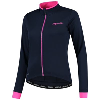 Kurtka rowerowa damska Rogelli Essential granatowo-różowa - L