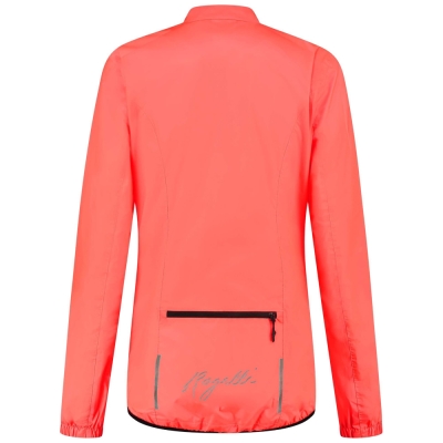 Kurtka rowerowa damska Rogelli Core Rain koralowa - XS