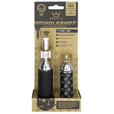 Pompka na naboje CO2 Peatys Holeshot Inflator srebrna
