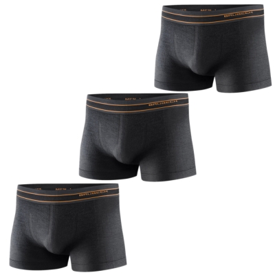 Zestaw bokserek męskich Brubeck Active Wool grafitowe 3 szt - L