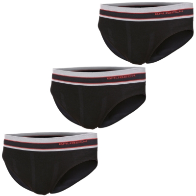Zestaw slipów męskich Brubeck Active Wool czarne 3 szt - M