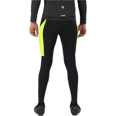 Spodnie rowerowe z wkładką Rogelli Tyro czarno-żółte - 3XL