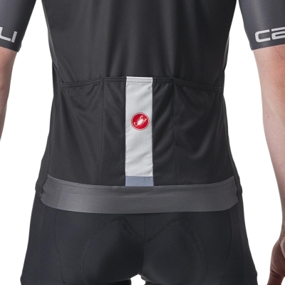 Koszulka rowerowa Castelli Entrata VI czarno-szara - XL