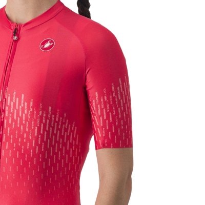 Koszulka rowerowa damska Castelli Aero Pro W czerwona - L