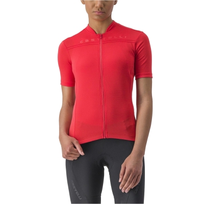 Koszulka rowerowa damska Castelli Anima 4 czerwona - XS
