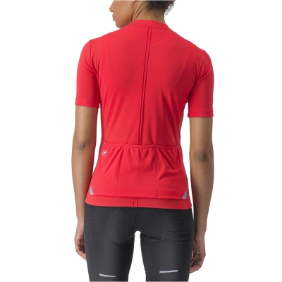 Koszulka rowerowa damska Castelli Anima 4 czerwona - XS