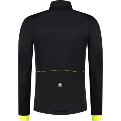 Koszulka rowerowa z długim rękawem Rogelli Core czarno-żółta - 3XL