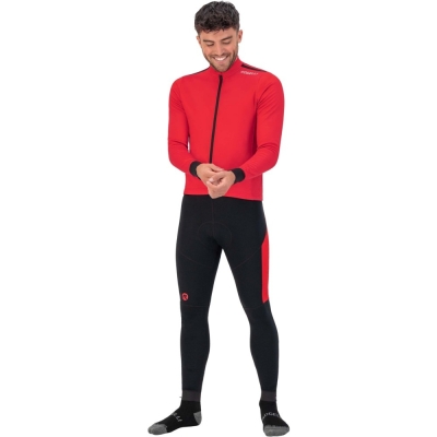 Koszulka rowerowa z długim rękawem Rogelli Core czerwona - 3XL