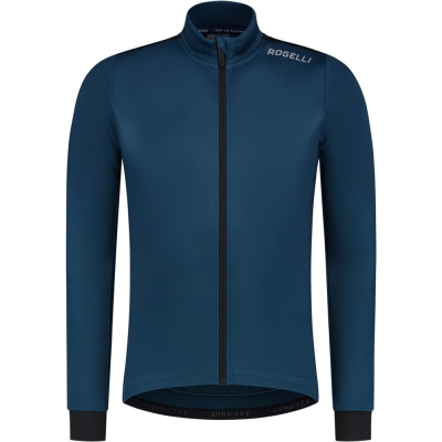 Koszulka rowerowa z długim rękawem Rogelli Core granatowa - 3XL