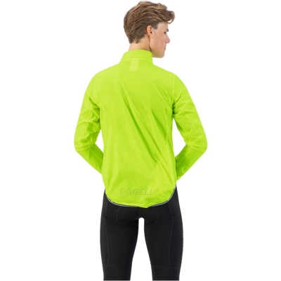 Kurtka rowerowa Rogelli Essential z odblaskami żółta - XXL
