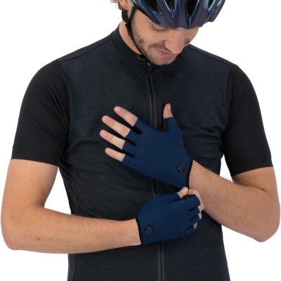 Rękawiczki Rogelli Solid granatowe - M
