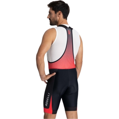 Spodenki rowerowe z wkładką Rogelli Fuse II czarno-czerwone - XL