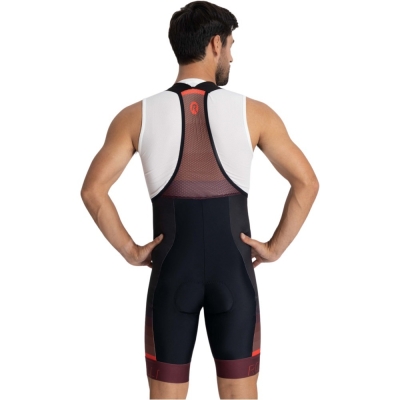 Spodenki rowerowe z wkładką Rogelli Hero II czarno-czerwone - XL