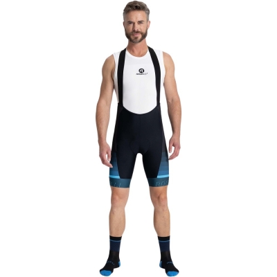 Spodenki rowerowe z wkładką Rogelli Hero II czarno-niebieskie - 3XL