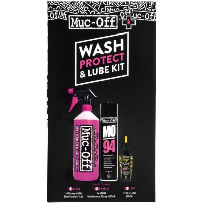 Zestaw płynów Muc-Off Wash, Protect & Dry Lube Kit