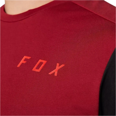 Koszulka rowerowa z krótkim rękawem Fox Ranger Drirelease Race bordowa - L