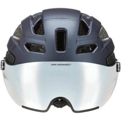 Kask rowerowy Uvex Finale Visor V granatowy - 52-57
