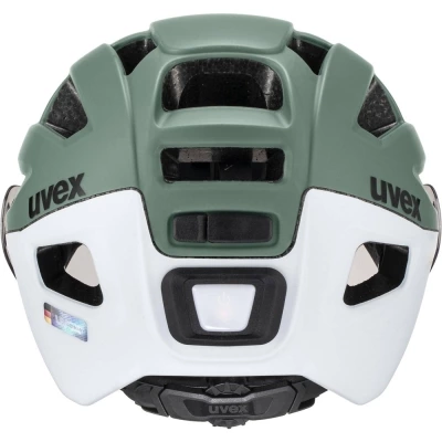 Kask rowerowy Uvex Finale Visor V zielono-biały