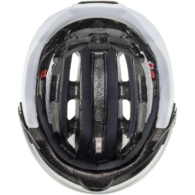 Kask rowerowy Uvex Finale Visor V zielono-biały