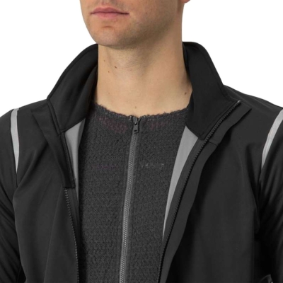 Kurtka rowerowa Castelli Alpha Doppio RoS czarna - XXL