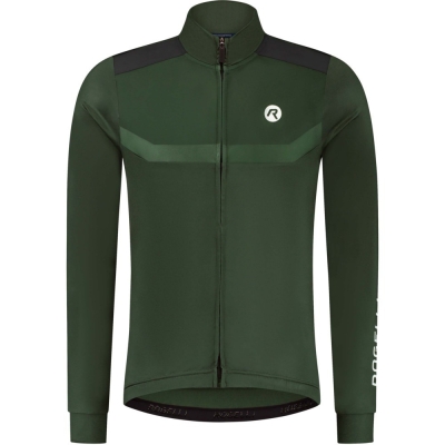 Koszulka rowerowa z długim rękawem Rogelli Mono zielona - 3XL