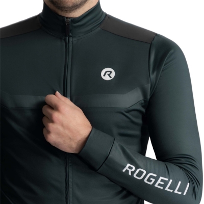 Koszulka rowerowa z długim rękawem Rogelli Mono granatowa