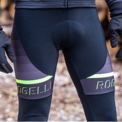 Spodnie rowerowe Rogelli Hero II czarno-żółte