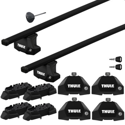 Bagażnik dachowy Thule SquareBar Evo Subaru WRX Sportswagon 5-dr Estate 20- fabryczne punkty czarny