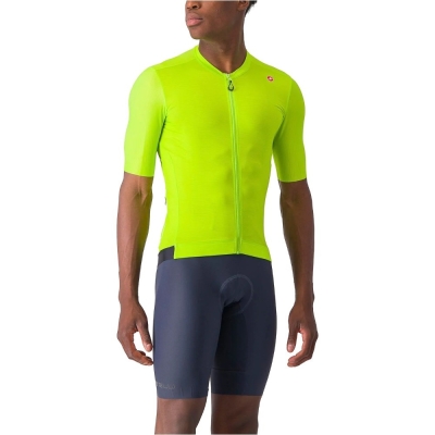 Koszulka rowerowa Castelli Espresso limonkowa - XXL