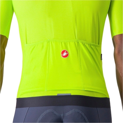 Koszulka rowerowa Castelli Espresso limonkowa - XXL