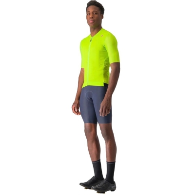 Koszulka rowerowa Castelli Espresso limonkowa - XXL