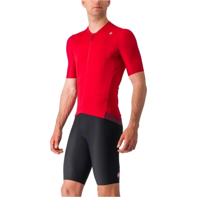 Koszulka rowerowa Castelli Espresso czerwona - XXL