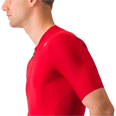Koszulka rowerowa Castelli Espresso czerwona - XXL