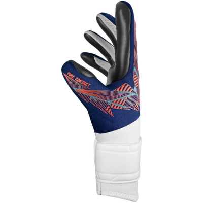 Rękawice bramkarskie Reusch Pure Contact Silver Junior biało-niebieskie - 7