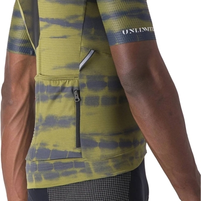 Koszulka rowerowa Castelli Unlimited Pro zielona - XL