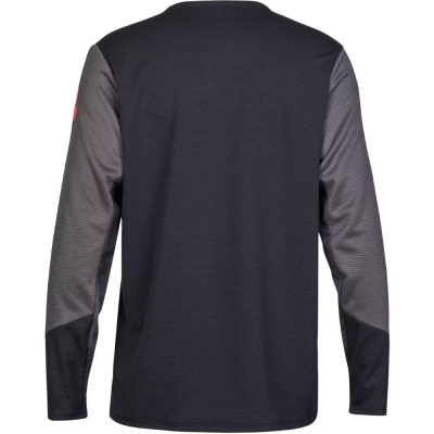 Koszulka rowerowa z długim rękawem Fox Junior Defend Taunt czarna - YL