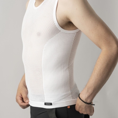 Podkoszulek bez rękawów GripGrab PACR Spring-Autumn biały - M/L