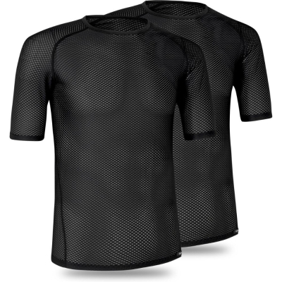 2-Pack podkoszulek z krótkim rękawem GripGrab Ultralight Mesh czarny