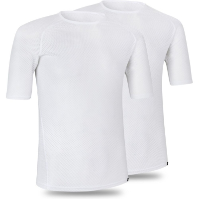 2-Pack podkoszulek z krótkim rękawem GripGrab Ultralight Mesh biały - XL