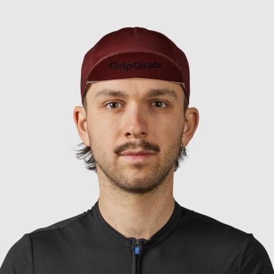 Czapka kolarska GripGrab Lightweight Summer bordowa - M/L