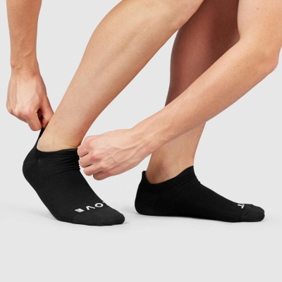 Skarpetki GripGrab Classic No Show Summer czarne - L