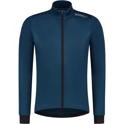 Koszulka rowerowa z długim rękawem Rogelli Core granatowa - 5XL