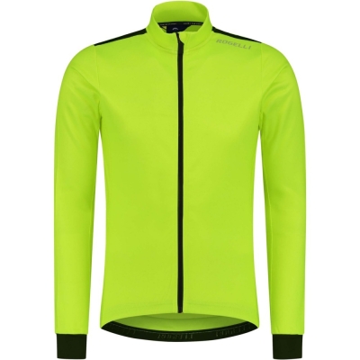 Koszulka rowerowa z długim rękawem Rogelli Core żółta - 5XL