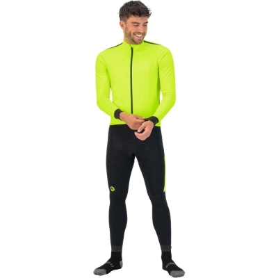 Koszulka rowerowa z długim rękawem Rogelli Core żółta - 5XL